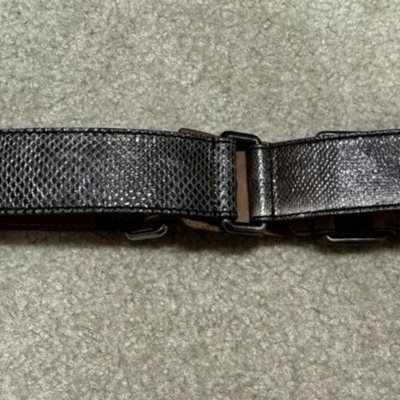 ?Vintange FENDI⭐ Snakeskin Leather Belt‎ With Cateye & Blue Onyx Accent Buttons main image 7